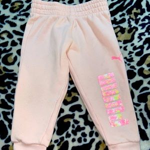 Pale Pink Puma sweatpants!